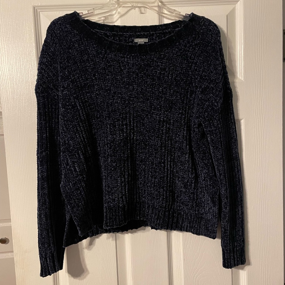 Aerie Soft Corded Velour Cropped Sweater